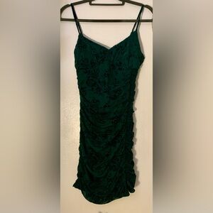 Inspired Hearts Elegant Green Floral Dress (L)